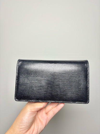 Lana of London by Lana Marks Leather Black Crossbody Crystal Embellishment Purse