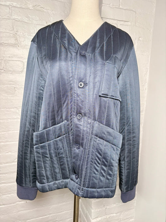 Women Size S/P Club Monaco Blue Quilted NWT Jacket