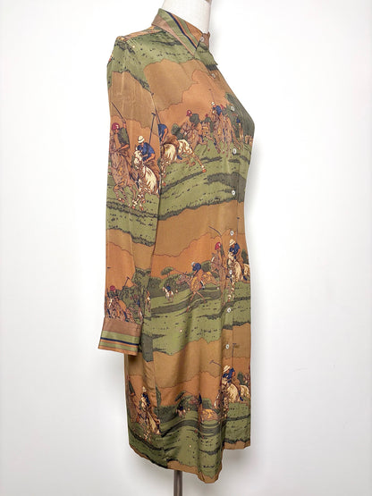 Women Size 6 Lauren Ralph Lauren Green, brown Equestrian Dress