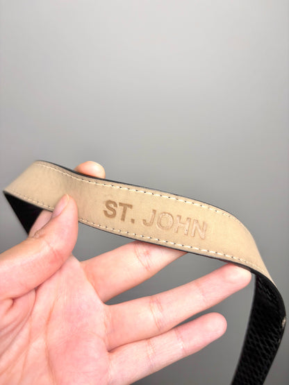 Belt St. John Black Spanish Leather S/4