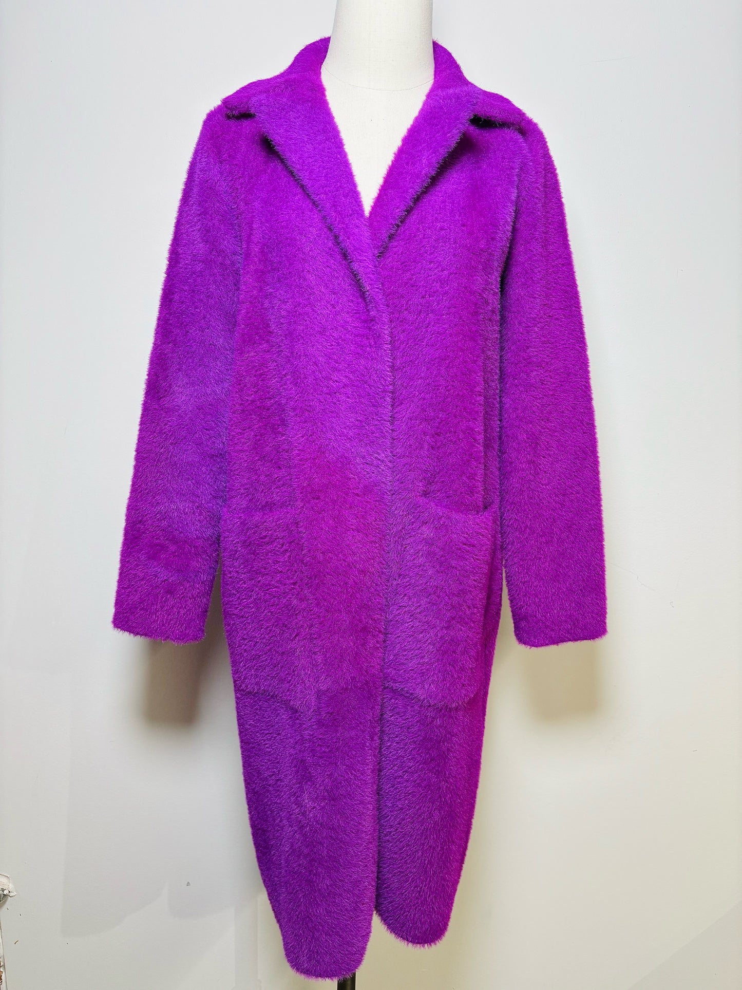 Women Size S/P Joseph Ribkoff Purple Solid Cardigan NWT Sweater