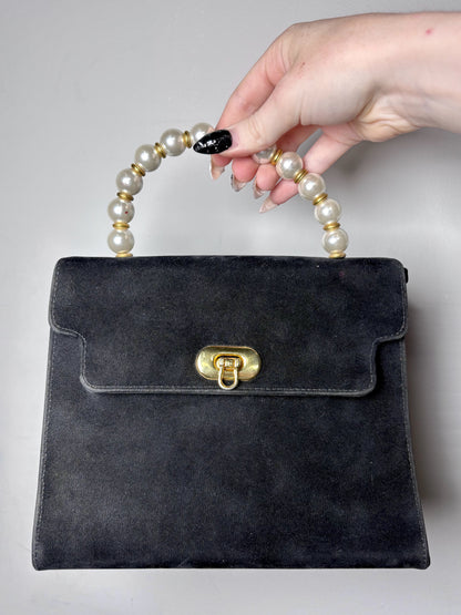 Cabrelli Black Suede Vintage Pre-owned Small Purse