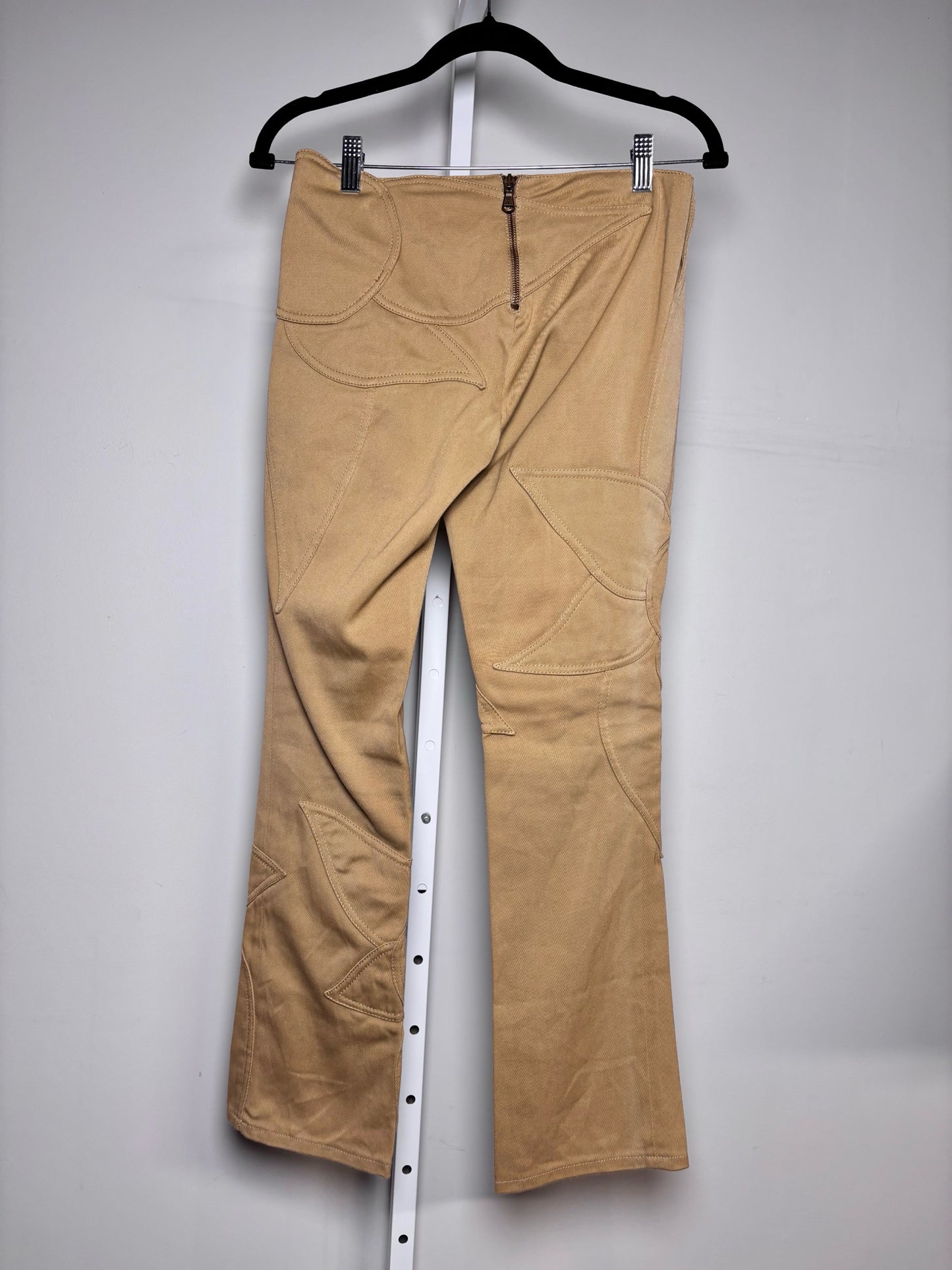Women Size 38 (2 - 4 US) Dolce & Gabbana Tan Embroidered Cotton Vintage Pants