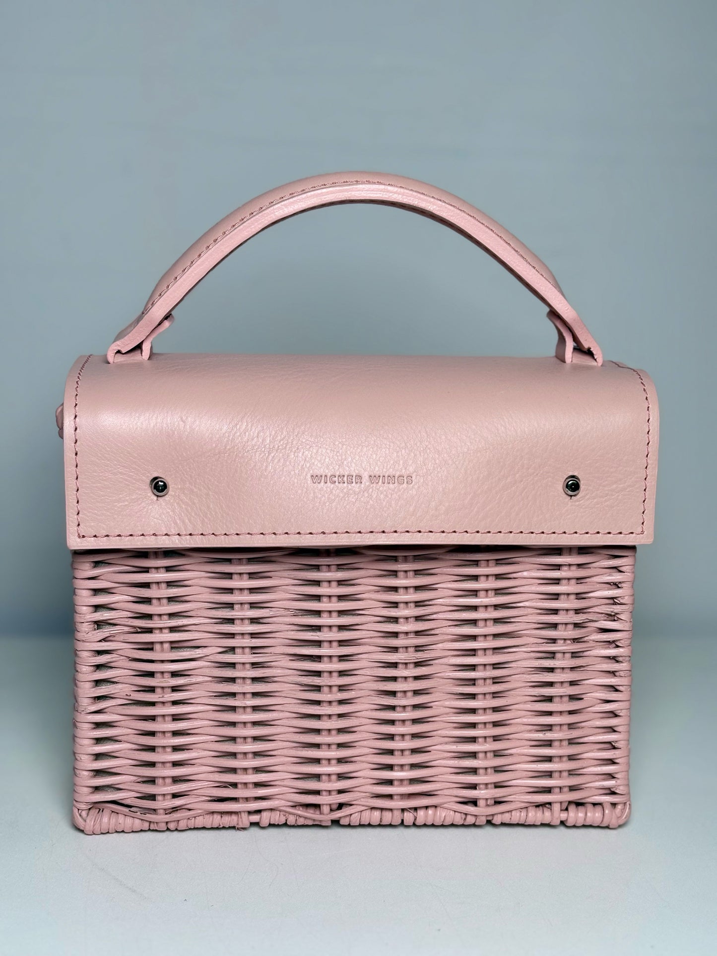 Wicker & Leather Wicker Wings Pre-owned Pink Small Purse