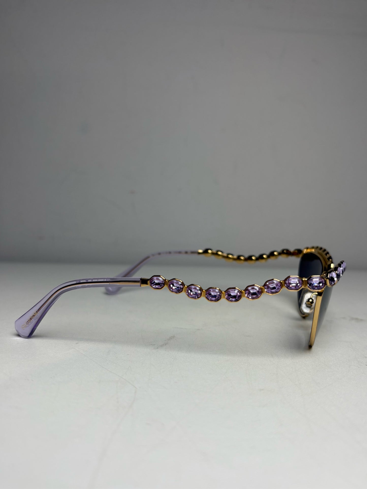 Swarovski Purple SK7030 Cat Eye Crystalized Sunglasses Women's Pre-owned