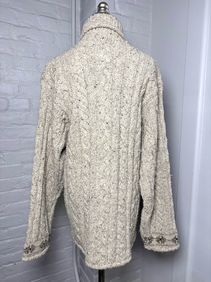 Women Size M Polo by Ralph Lauren Khaki Solid Wool, Silk Sweater