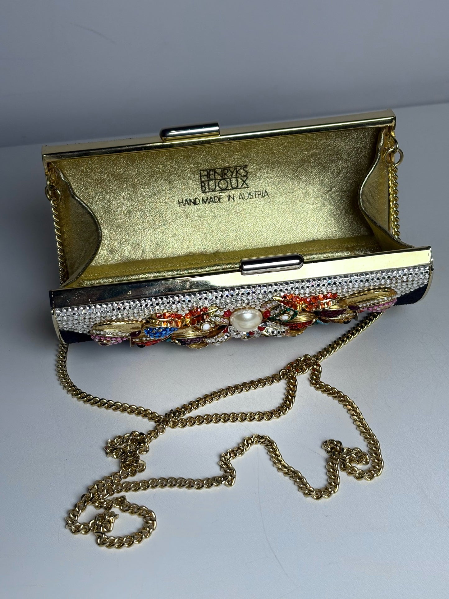 Henryks BiJoux Crystals Vintage Evening Crossbody/Clutch Rare Pre-owned Purse