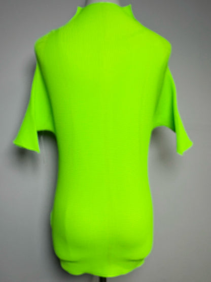 Women Size 3 Issey Miyake Issey Miyake Pleats Neon Green Top