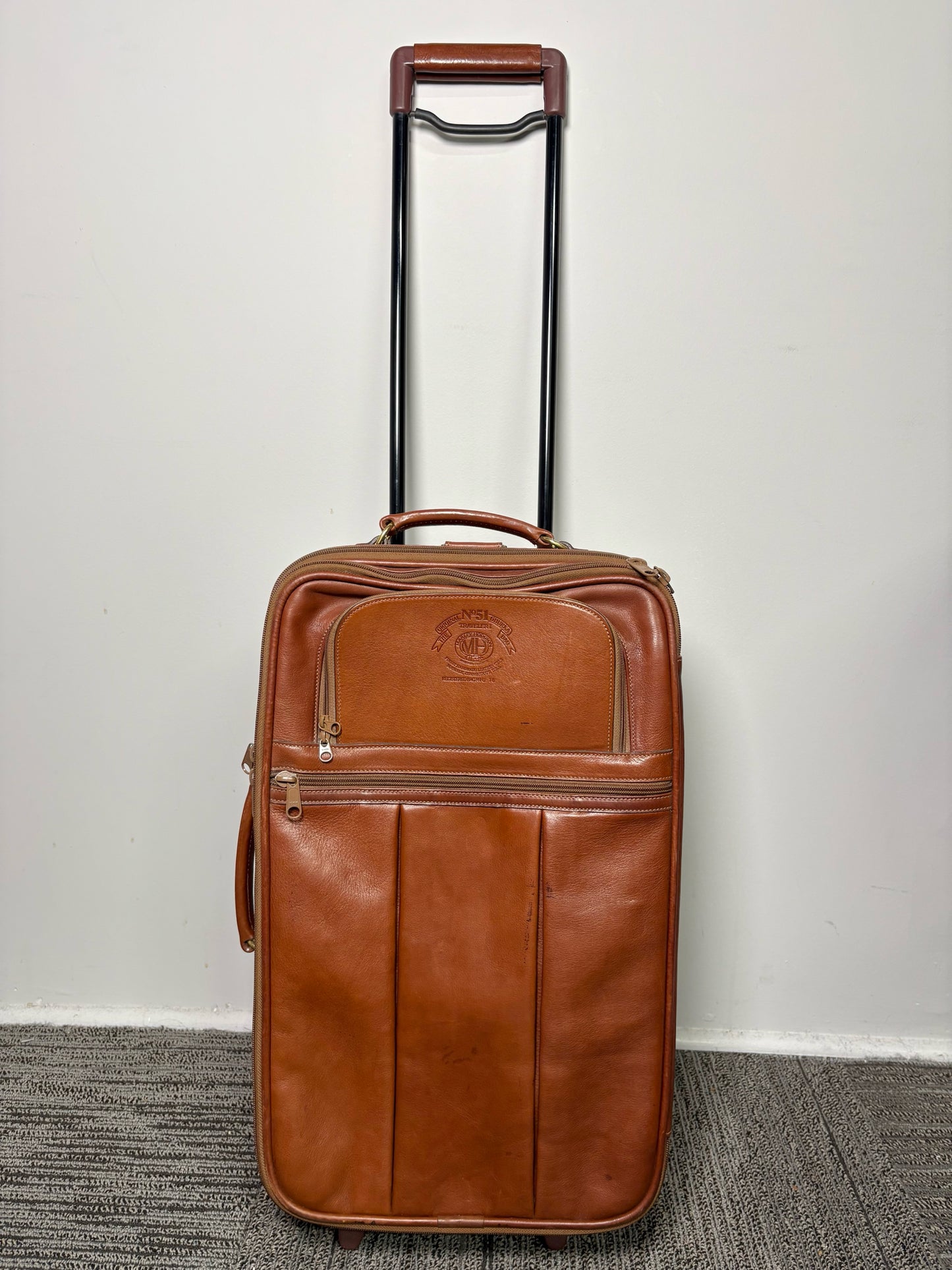 Men's Marley Hodgson Leather Cowhide Chestnut Brown No. 51 Suitcase