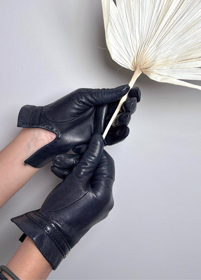 Loewe XS Leather Vintage Black Gloves