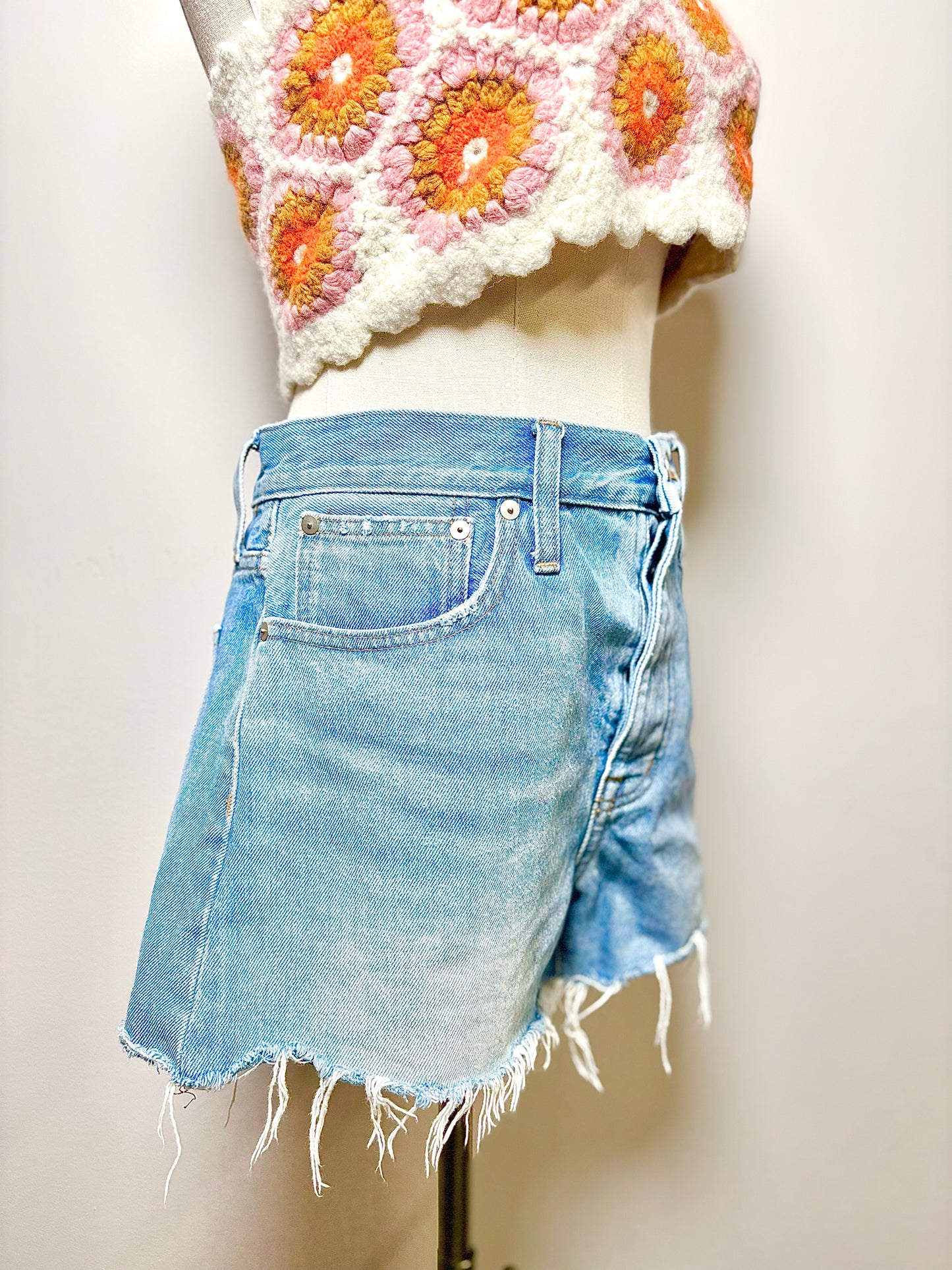 Women Size 27 (4) Madewell Light Blue Solid Shorts
