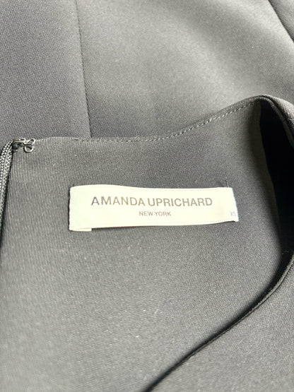 NWT/Pre-Owned XS Amanda Uprichard Black Solid Polyester Women's Dress