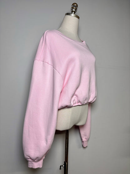 Women Size S (Estimate) Sandro Paris Bubble Gum Pink Solid Pure cotton Top