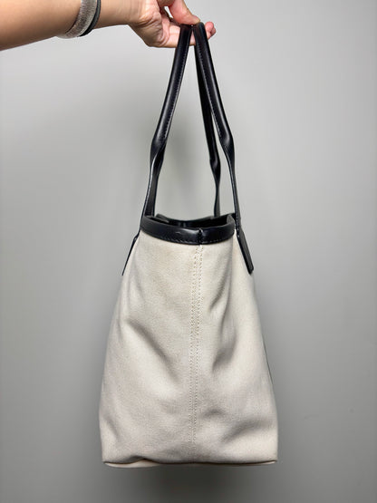 Canvas Balenciaga Used Black & White Tote Bag