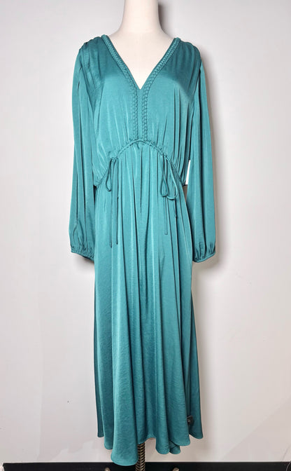 Women Size XXL Kobi Halperin Emerald Long Sleeves Maxi Dress