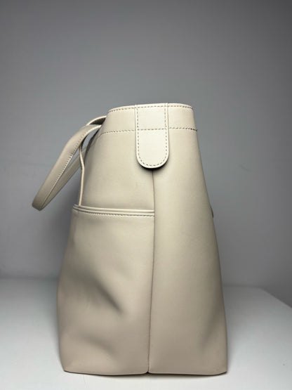 Women's Monos Metro Taupe Vegan Leather Pre-Owned Travel Tote Bag