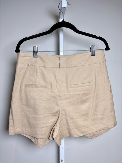 Women Size 8 Veronica Beard Khaki Solid Linen, Cotton Blend Women's Skirt