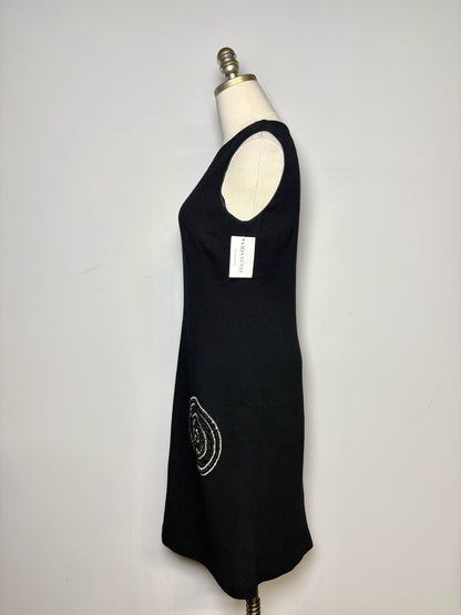 Women Size FR 40 (US 6) Rickie Freeman for Teri Jon Black Beads Pre-owned Dress
