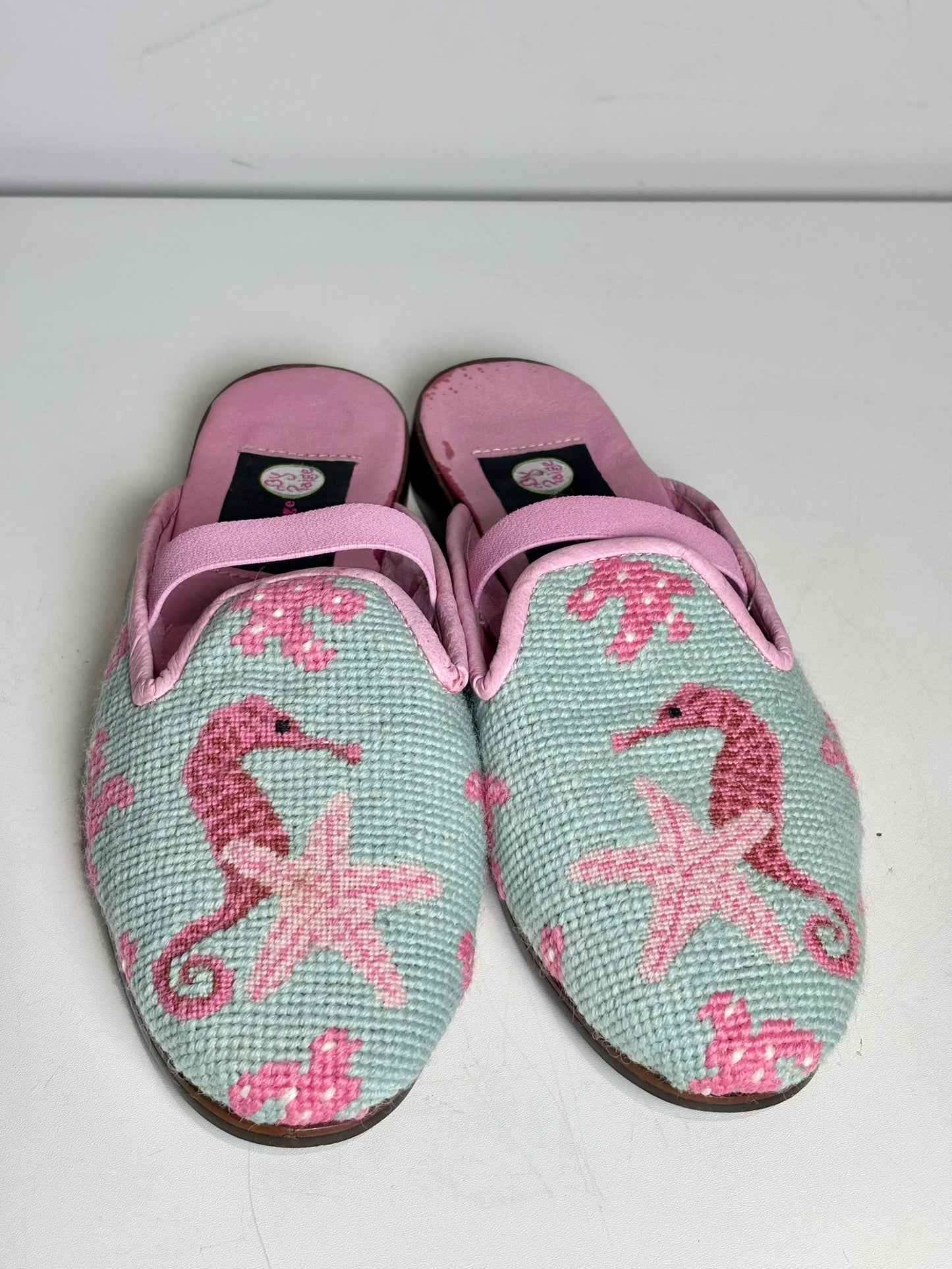 W Shoe Size M By Paige Pink Wool Pre-owned Slip-ons