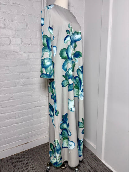 Women Size 40 Odeeh Gray Floral Cotton Blend Dress