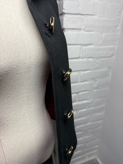 Women Size M (Estimate) Elizabeth Arden Black Solid Vintage Suit