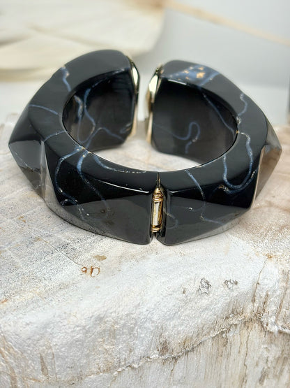 Wood, Resin Christian Dior Gold Marble Effect Pre-owned Bracelet