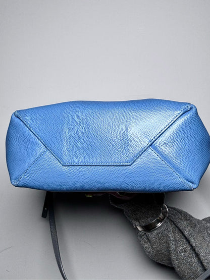 Leather Celine Colorblock Pre-owned Gray & Blue Calf Small Purse
