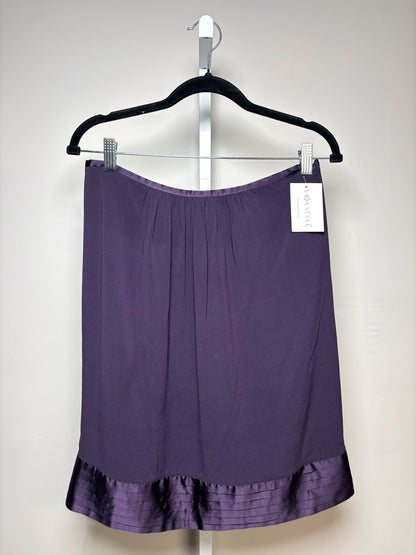 Women Size 6 Burberry Purple Silk Blend Pre-Owned Tiered Skirt