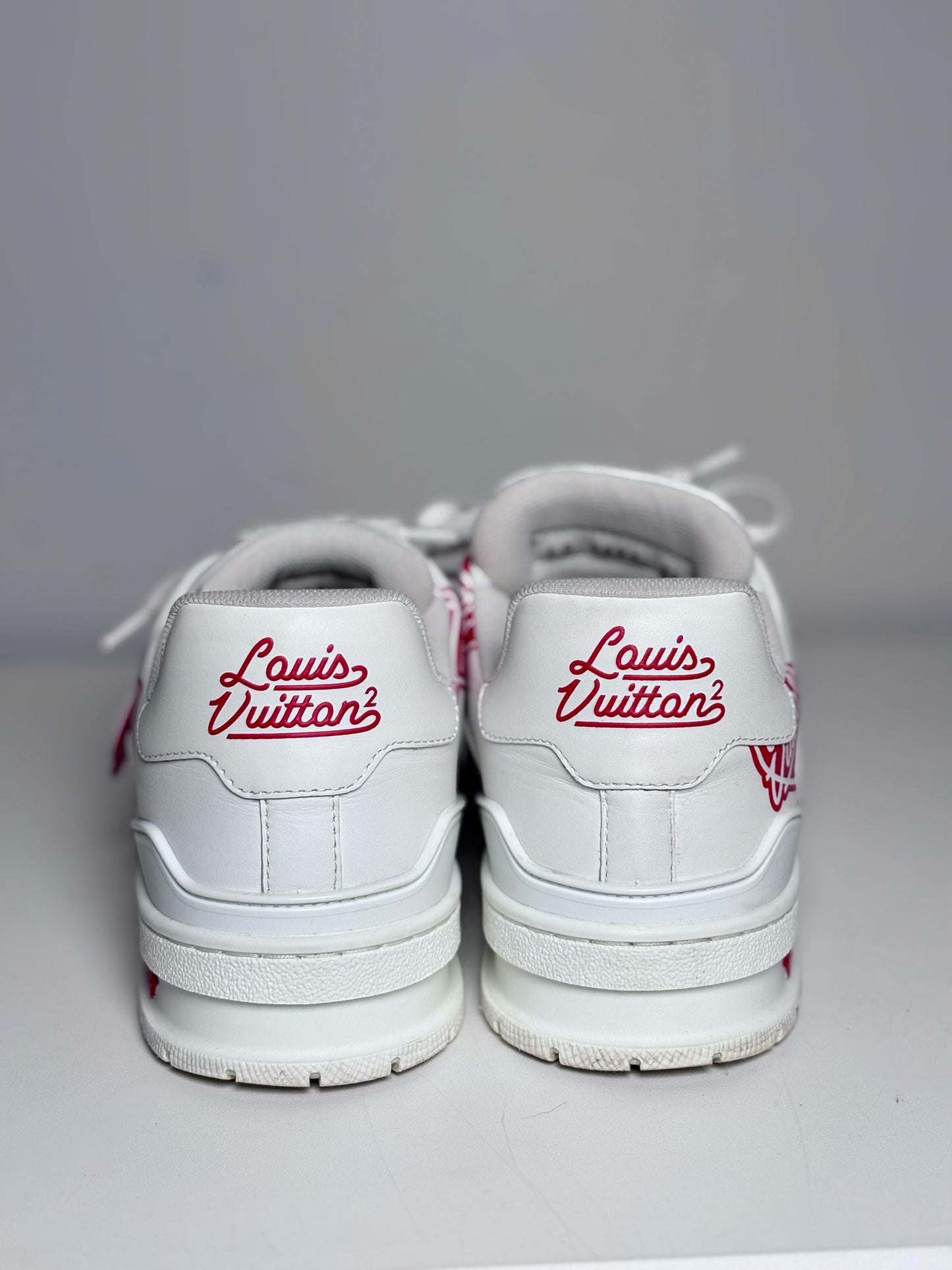 Louis Vuitton Made x Nigo White Graphic Print Men's Pre-owned 7.5 Sneakers