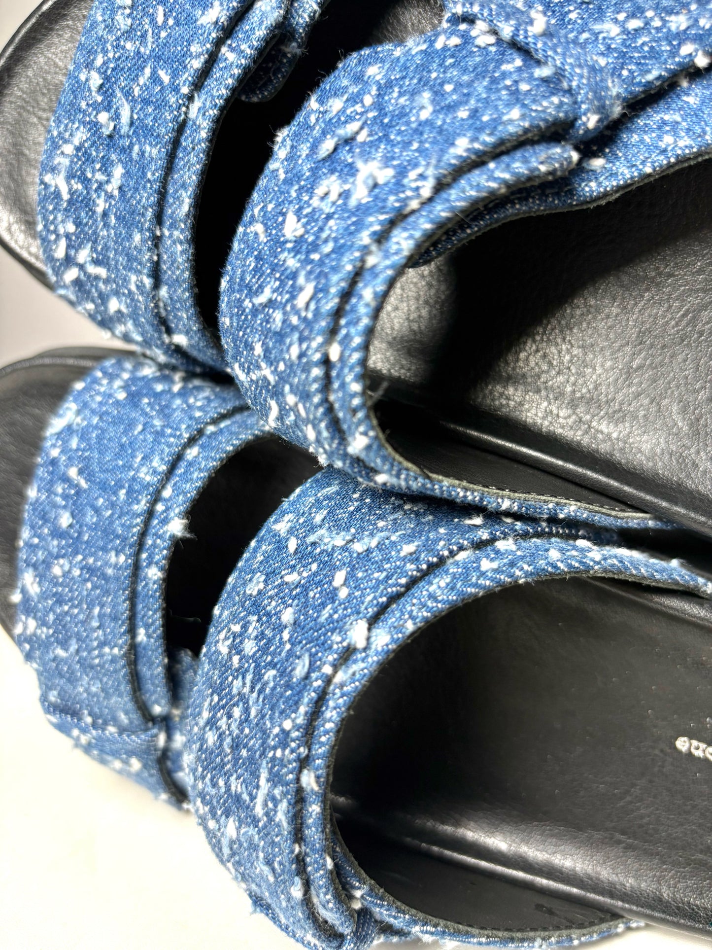 W Shoe Size 37 Rag & Bone Black, blue Leather NWT Sandals