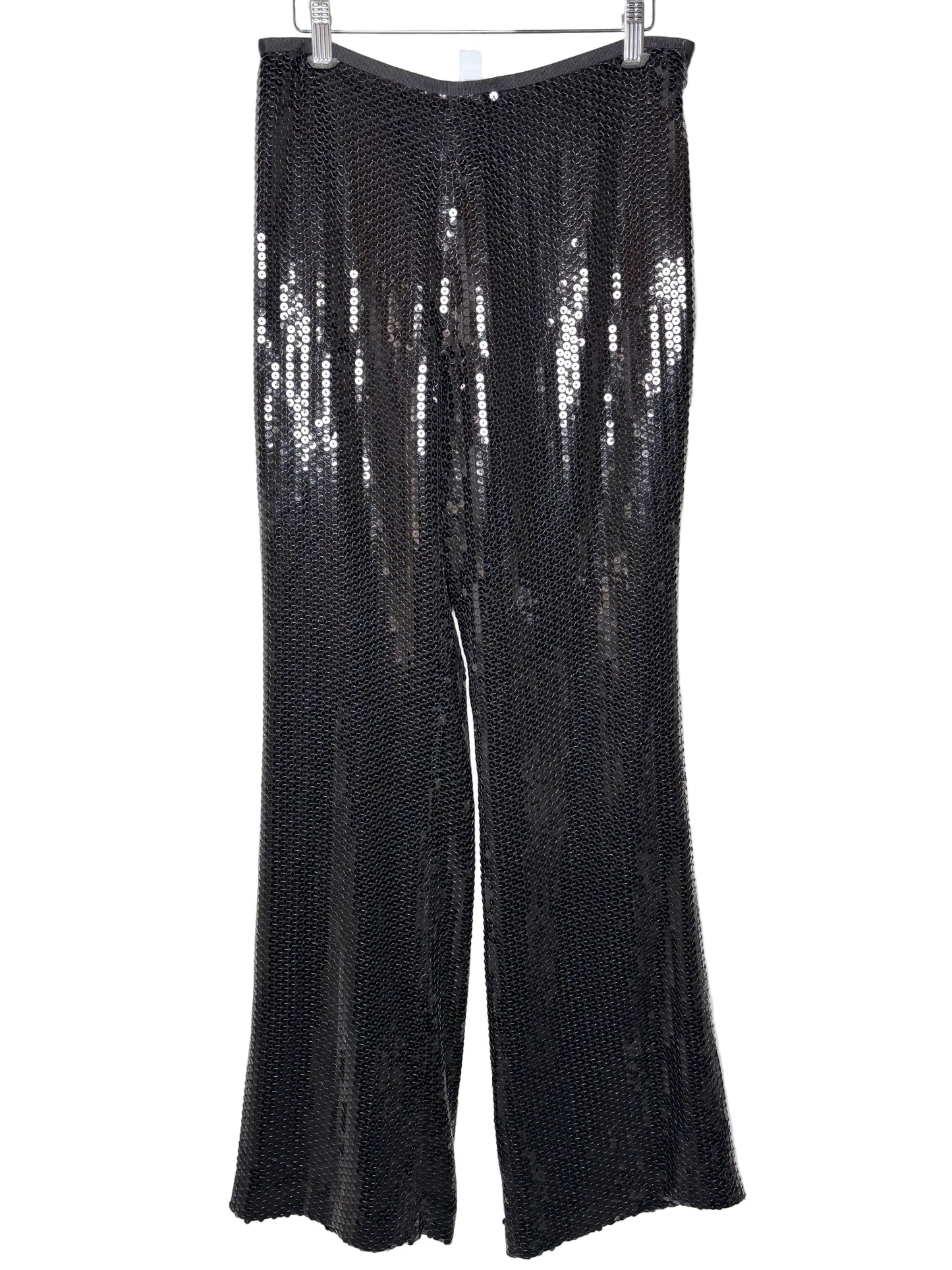 Women Size M Oscar de la Renta Black Sequins Pants