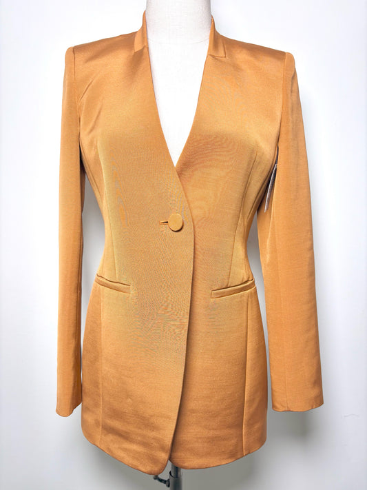 Women Size 0 Lafayette 148 Gold Solid Blazer