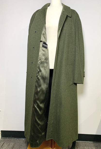 Burberry Hunter Green Wool Solid Men's Size XL Long Coat