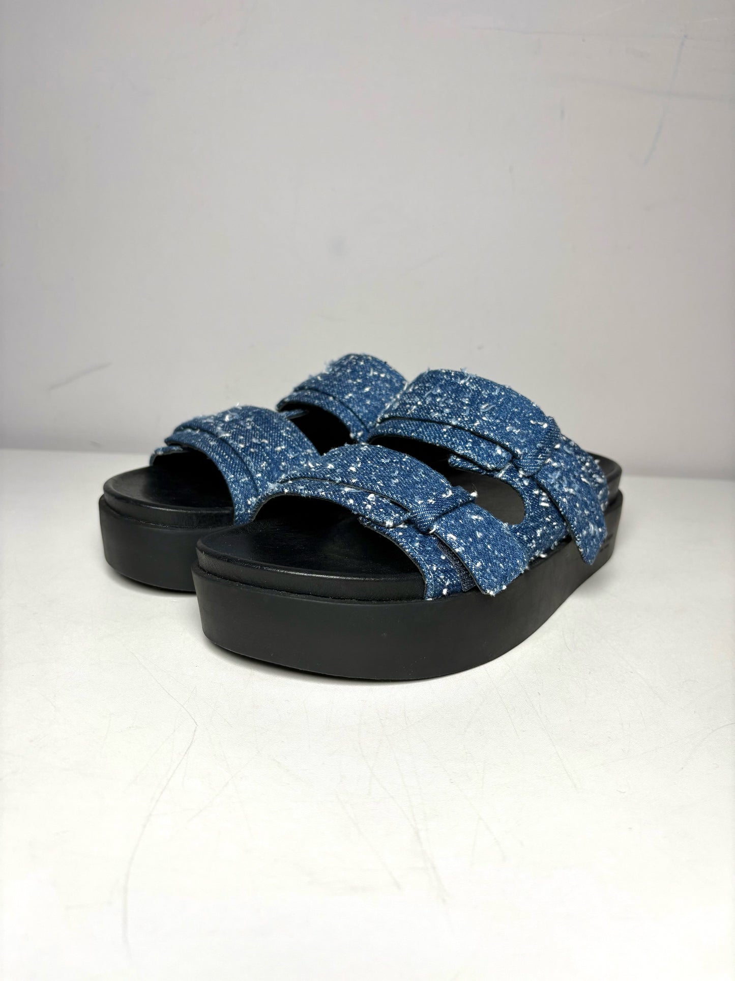 W Shoe Size 37 Rag & Bone Black, blue Leather NWT Sandals