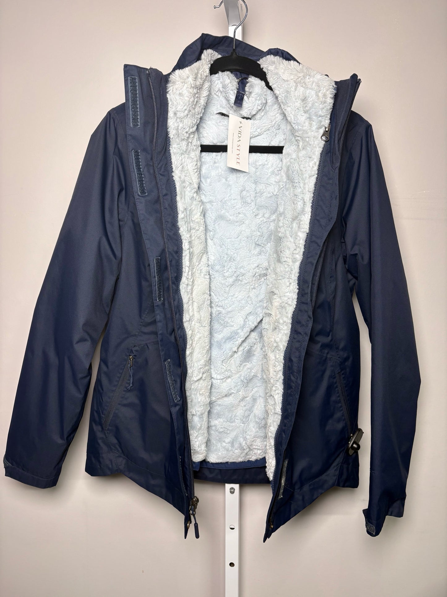 Women Size S The North Face Navy Solid Nylon, Polyester Jacket