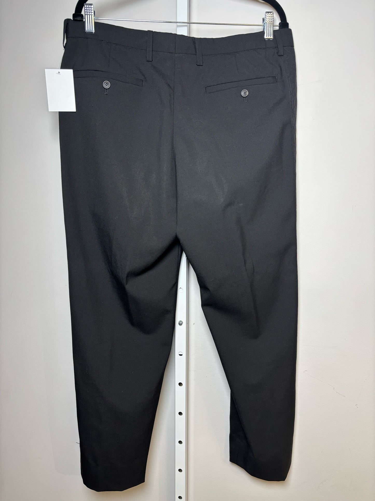 Issey Miyake Black Wool Diamond Quilt Panels Solid Men's 5 (XL, US) Suit