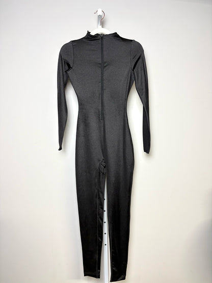 Women Size S SKIMS Black Shiny Pre-owned, NWT Jumpsuit