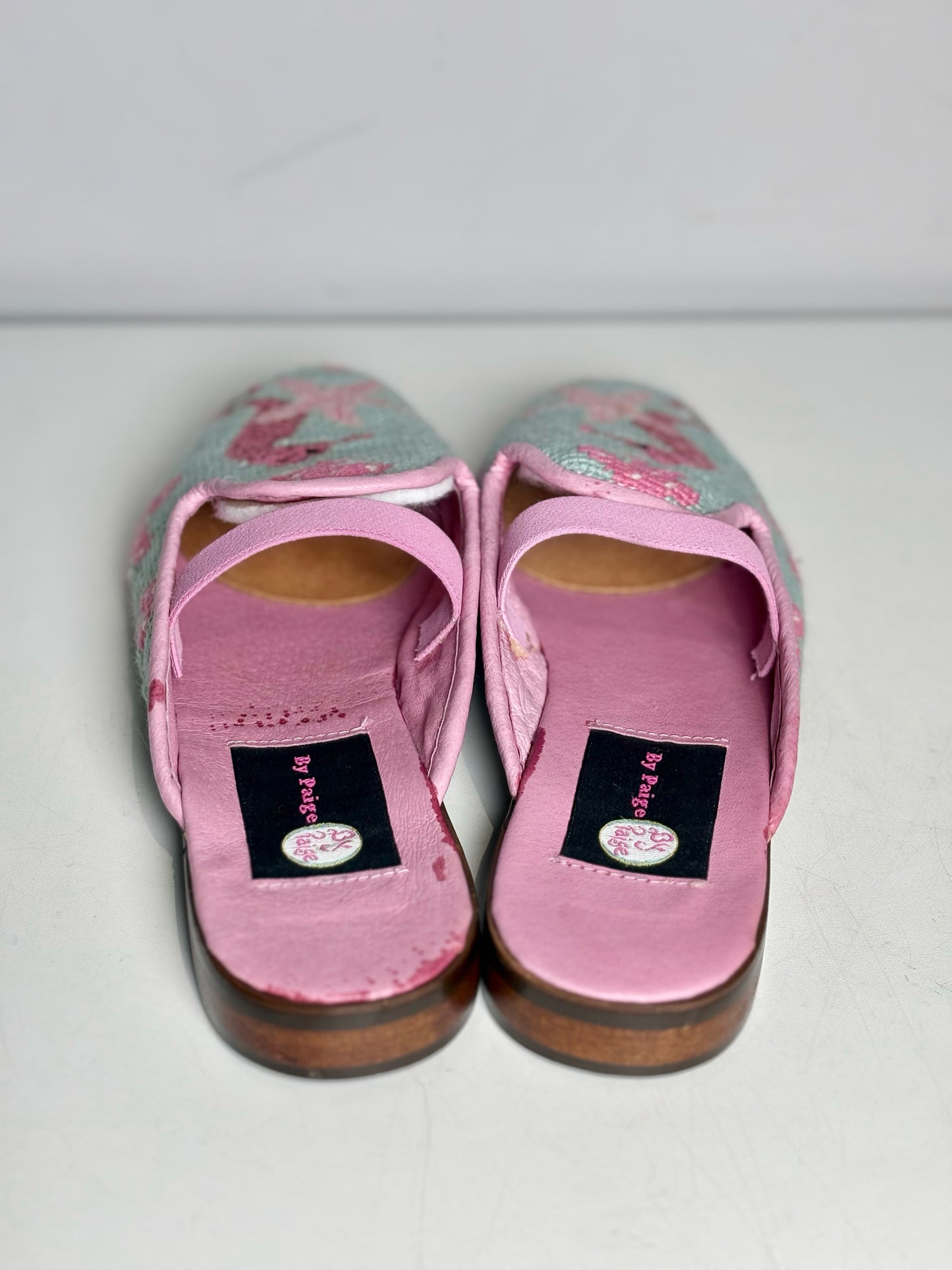 W Shoe Size M By Paige Pink Wool Pre-owned Slip-ons