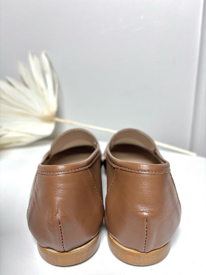 W Shoe Size 39 (8.5 US) Michele Lopriore Camel Leather Paola Loafers
