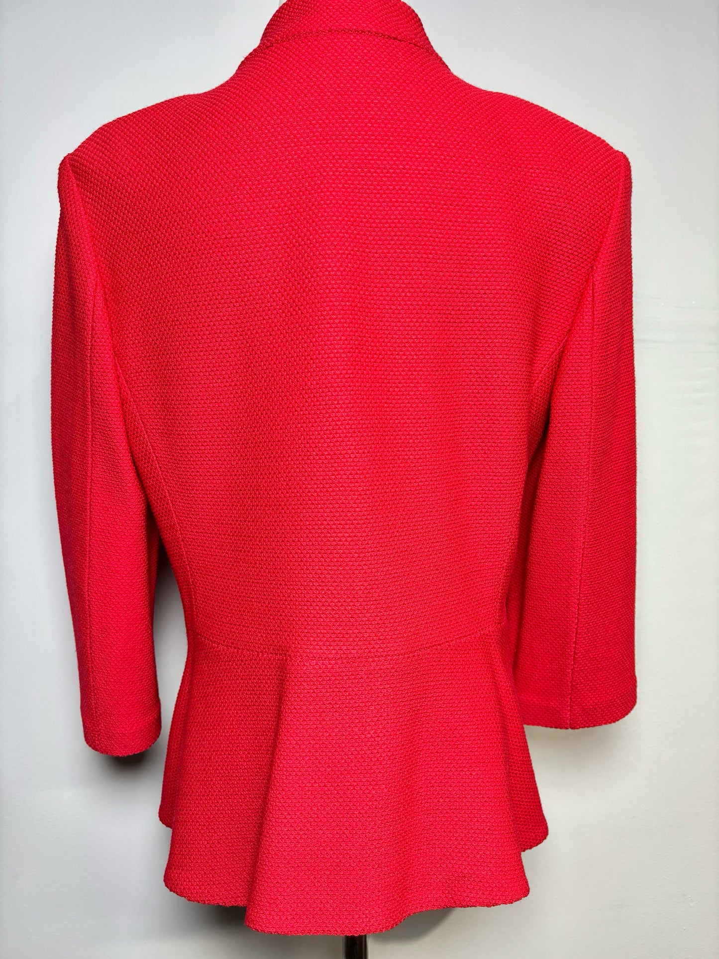 Women Size 8 St. John Red Solid Blazer