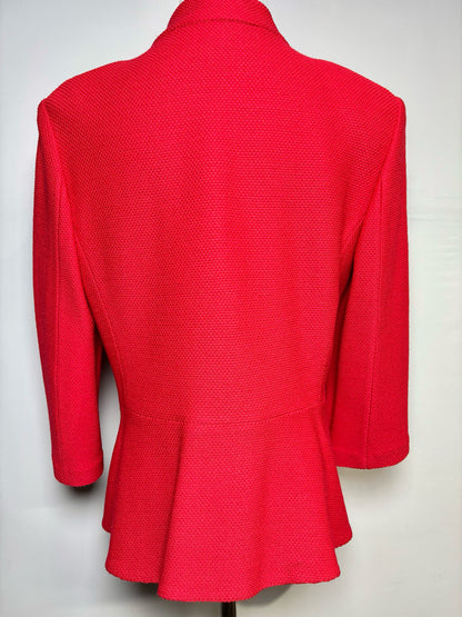 Women Size 8 St. John Red Solid Blazer