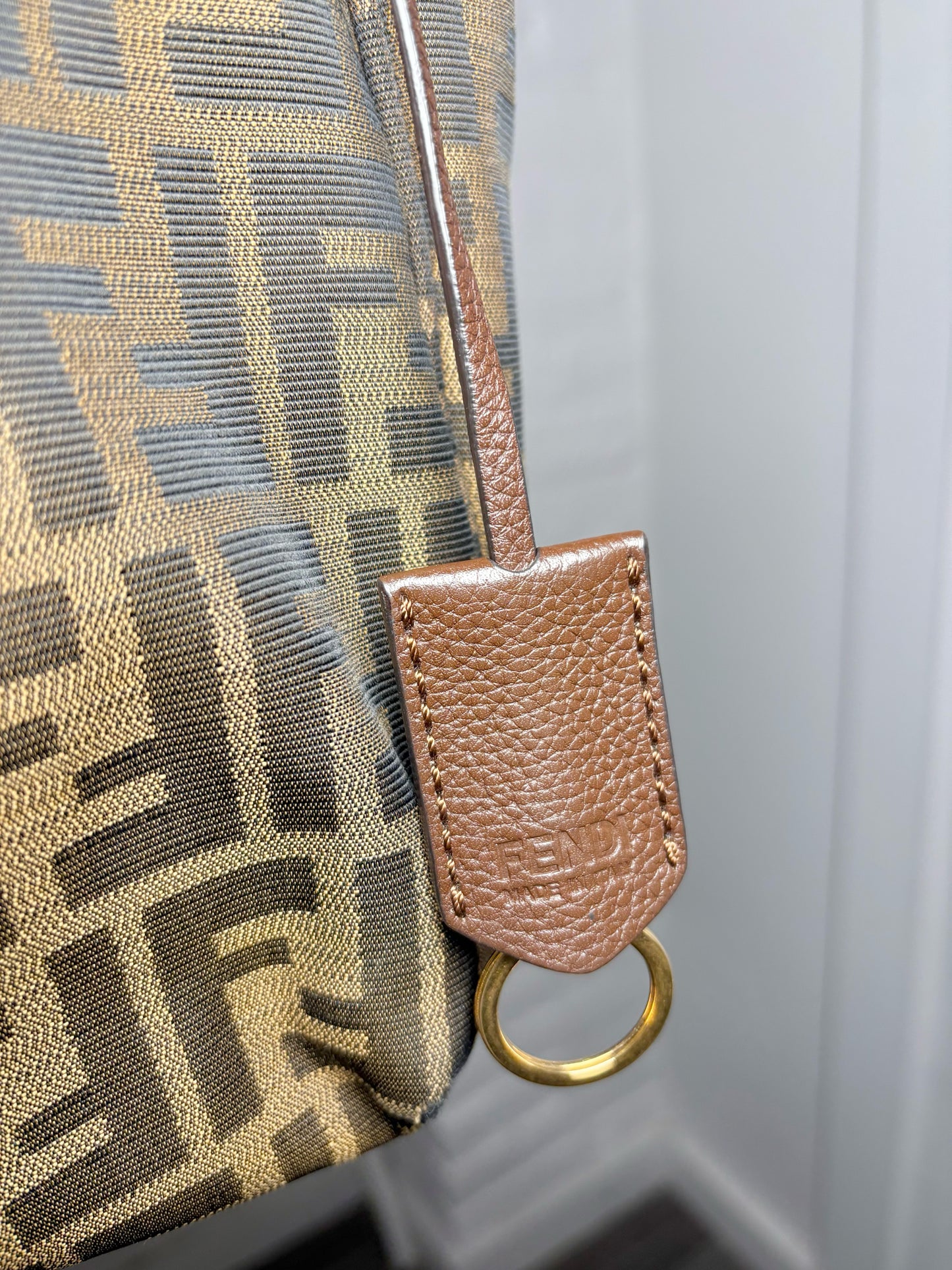 Canvas Fendi Zucca Print Canvas Pre-owned Brown Medium Purse