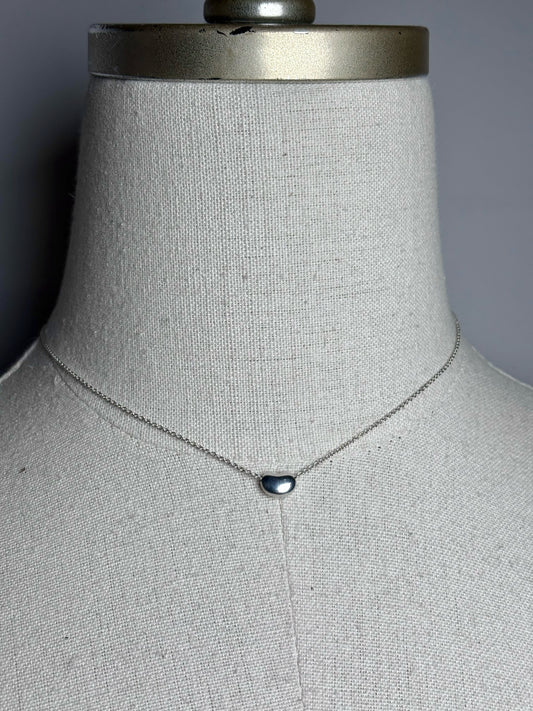 Tiffany & Co. x Elsa Peretti Puffy Bean Sterling Silver Pre-owned Necklace