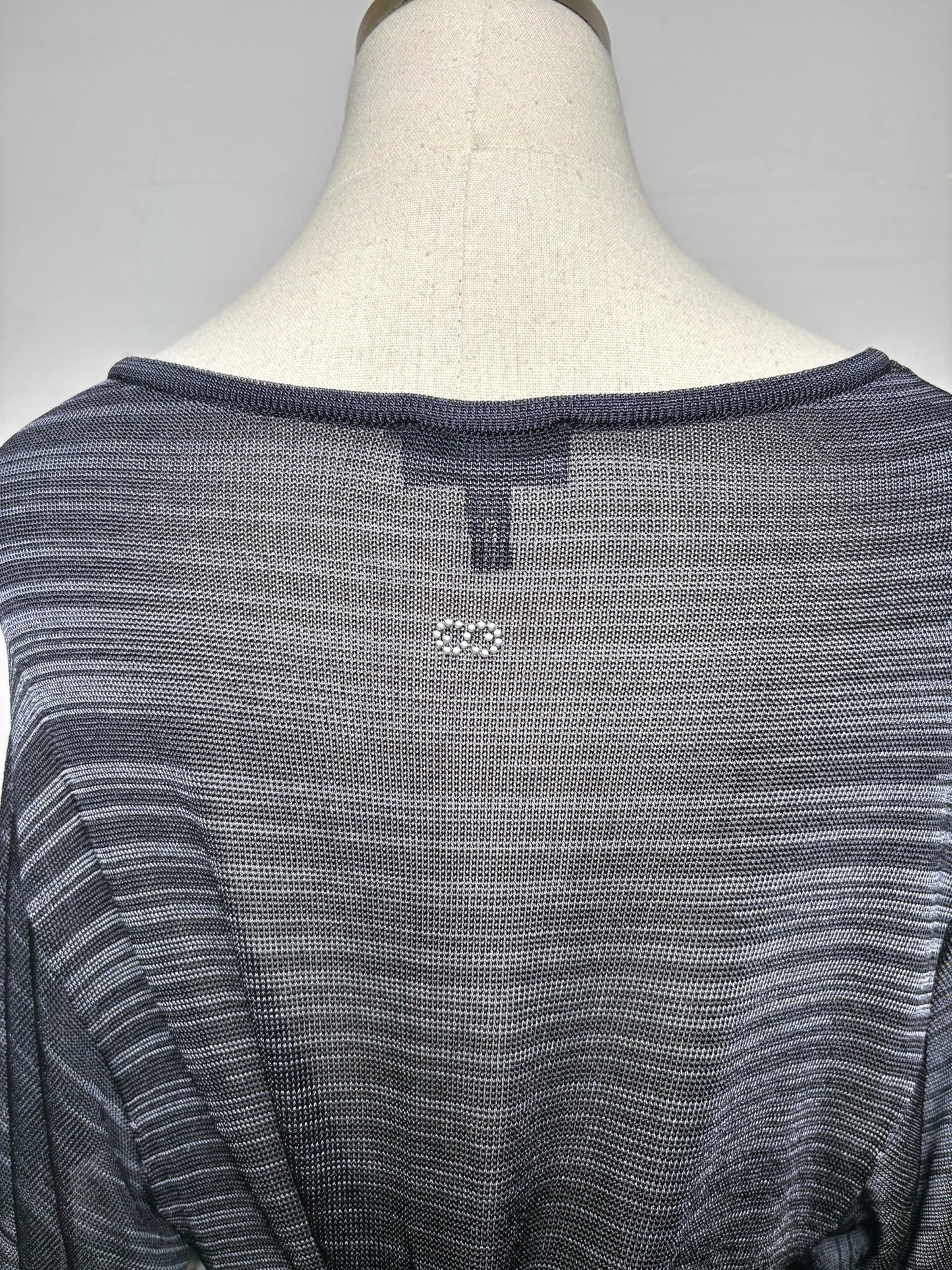 Women's Size M Escada Sport Black & Gray Cowl Neck Knit Dress