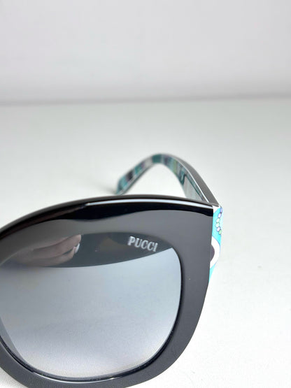 Emilio Pucci EP 97 01C Pre-owned Black Acetate Sunglasses