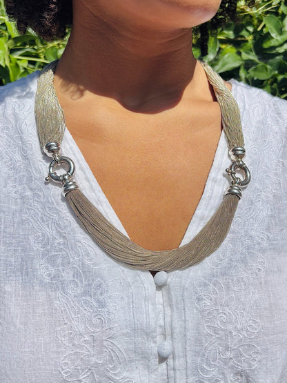 Sterling Silver 3-way Convertible Pre-owned Necklace
