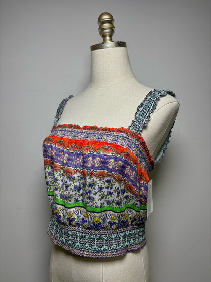 Women Size M Alice + Olivia Ritzy Multicolor Print NWT Pre-owned Top