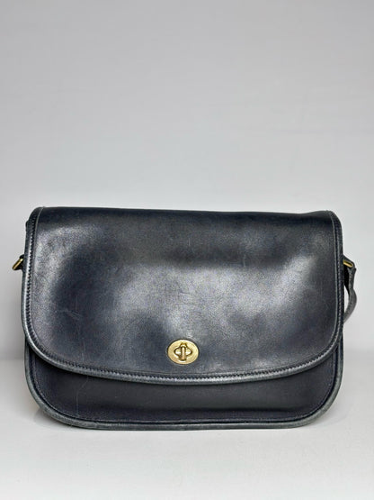 Coach Solid Vintage Leather Pre-owned Black Genuine Leather Small Purse