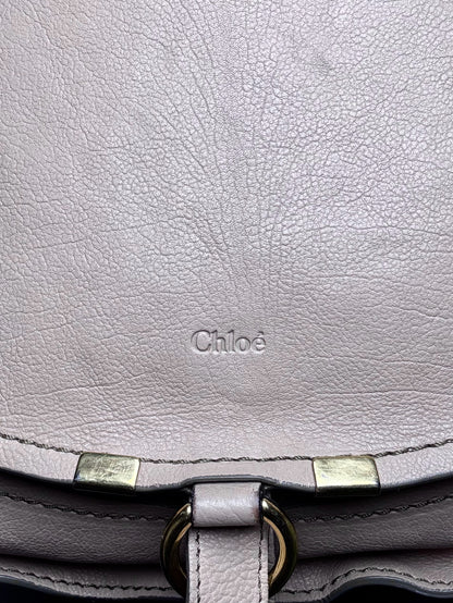 Leather Chloe Marcie Beige Shoulder Hobo Bag | Pre-owned