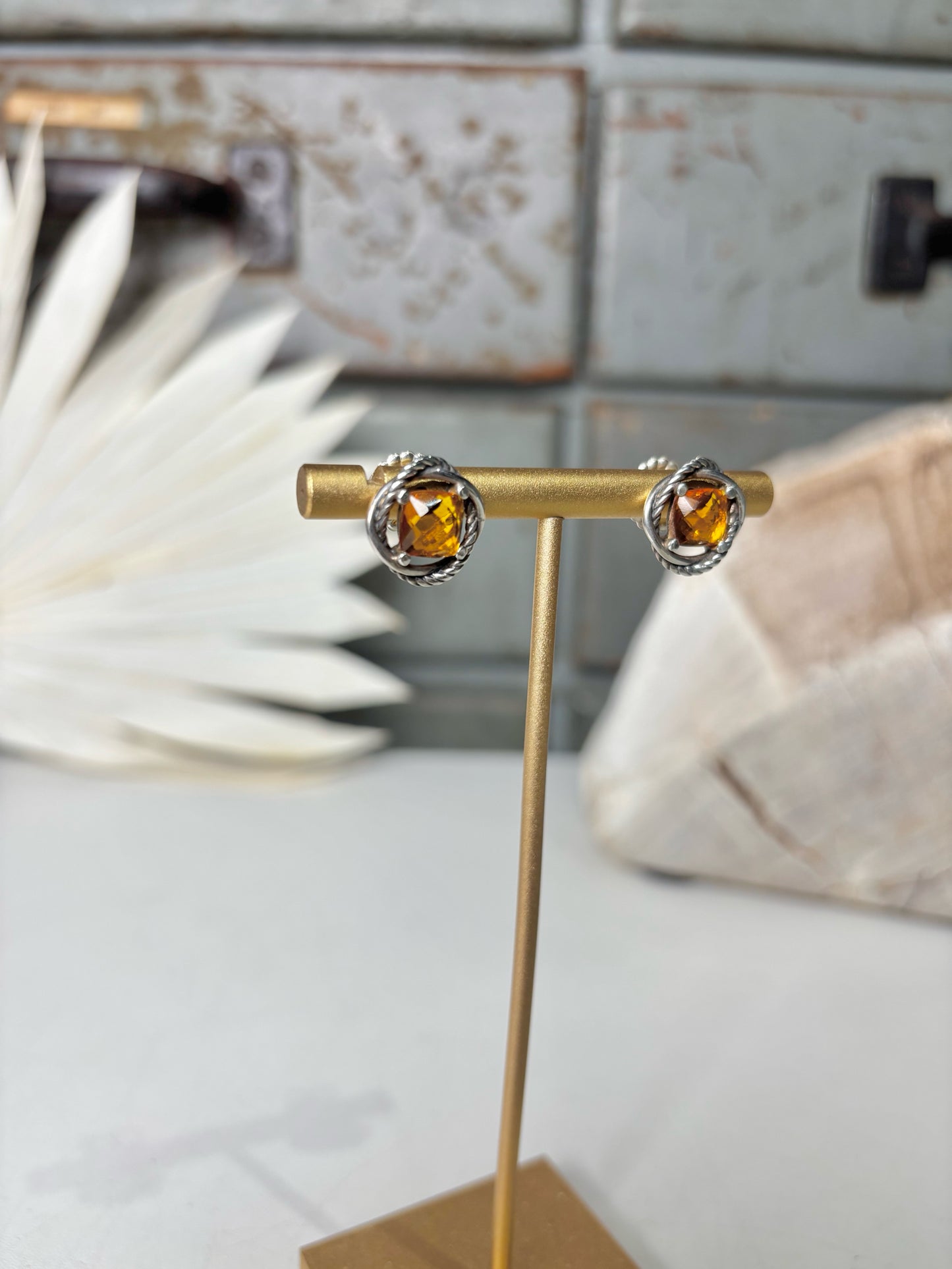 David Yurman Citrine Infinity Pre-owned Earrings